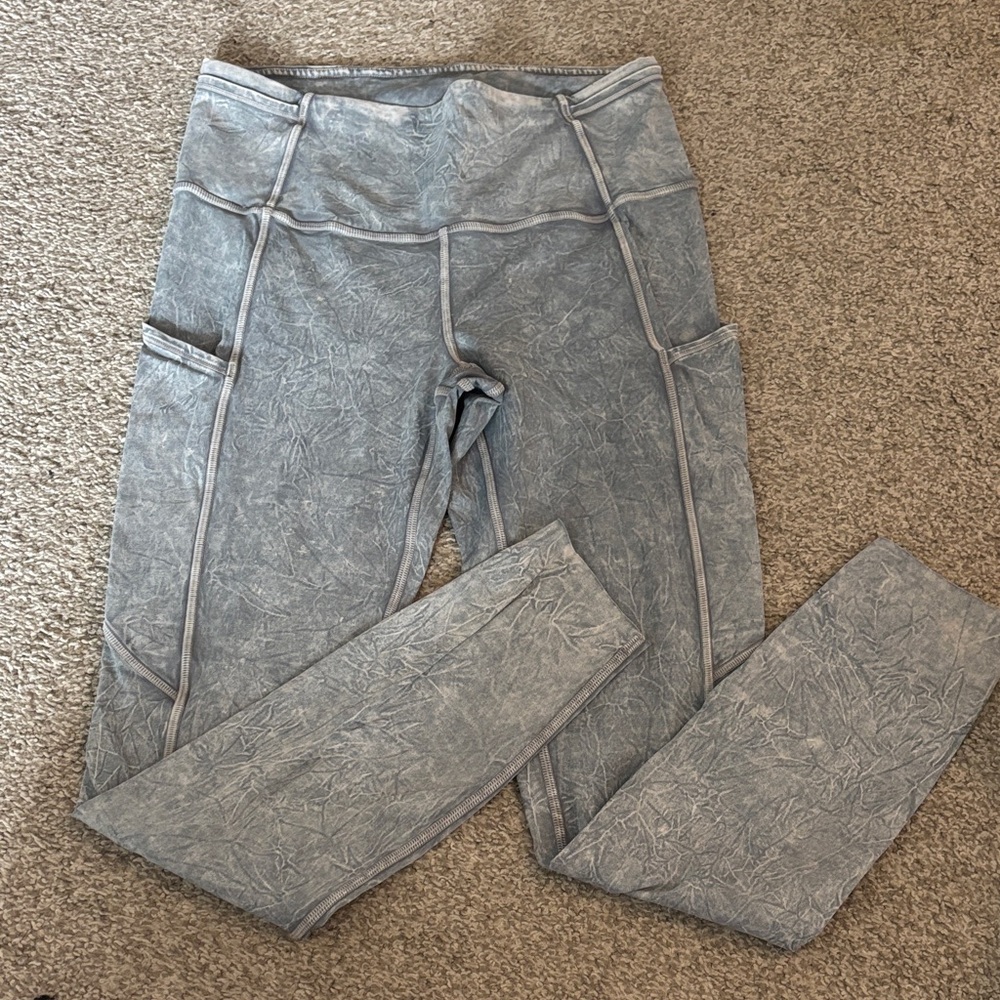 lululemon athletica Fast and Free High rise tight blue Leggings size 6